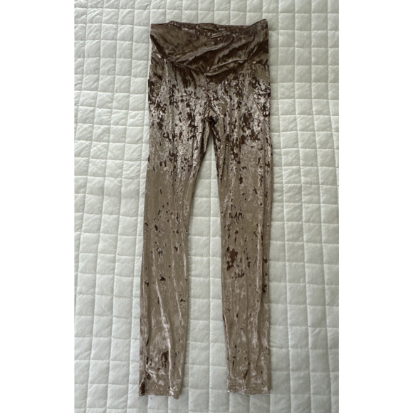 Fabletics Pants - FABLETICS Womens Leggings Medium Teddy High Waisted Crushed Velour Crossover
